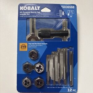 KOBALT 10 PC TAP & DIE SET- SAE #5036568